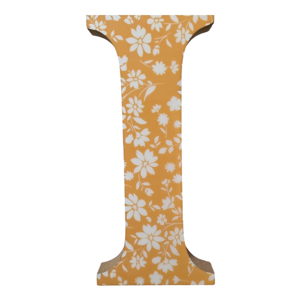 Ashland Mustard Yellow Orange Letter I Monogram Letter Hanging or Tabletop Decor - Picture 1 of 10